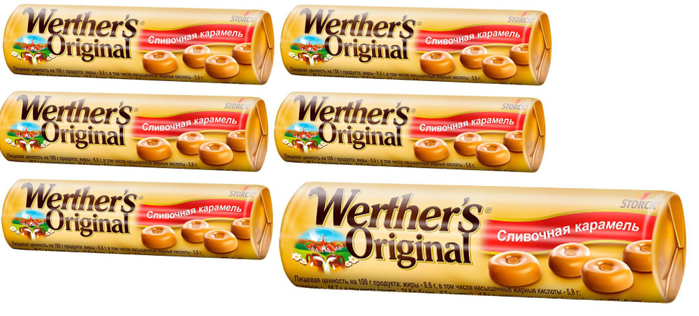 Карамель, "Werther's Original", сливочная, 50г, 6 шт #1