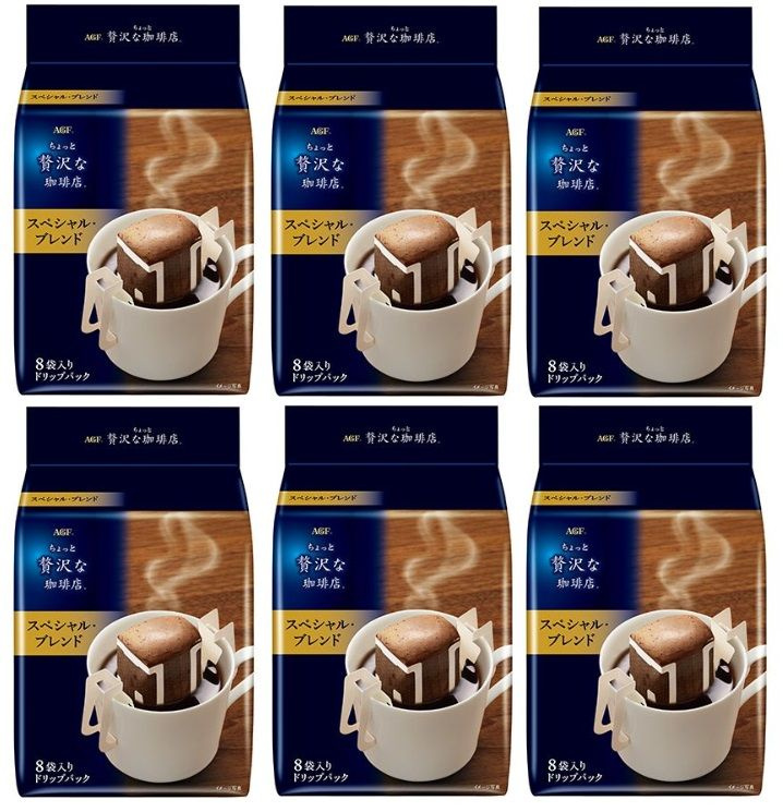 Японский кофе в фильтр-пакетах AGF Luxury Blend Кофе молотый Крепкий с Ярким послевкусием, 6 упаковок #1