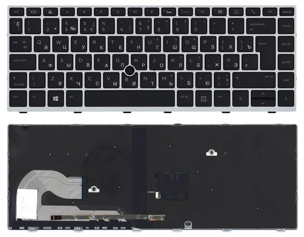 Клавиатура для HP 745 G6 840 G6 серая рамка, с подсветкой p/n: L14379-251 2B-AB616I600 6037B0138722  #1