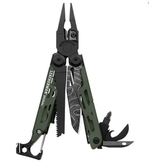 Leatherman SIGNAL BLACK GREEN TOPO Мультитул с чехлом #1