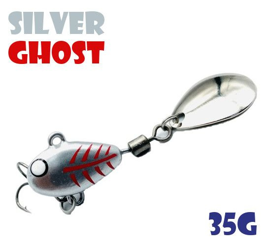 Тейл-Спиннер Uf-Studio Hurricane 35g #Silver Ghost #1