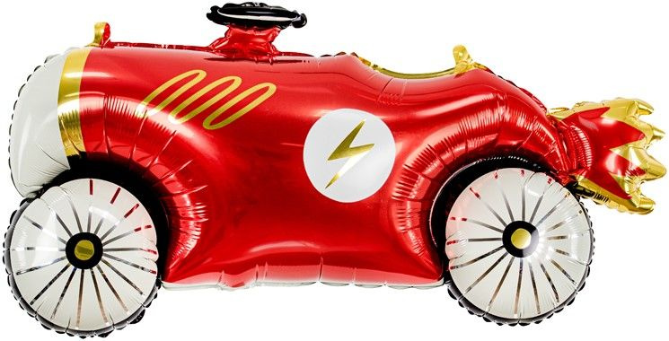 Шар фольгированный фигурный воздушный (43''/109 см) Фигура, Гоночный спорткар, Красный, 1 шт.  #1