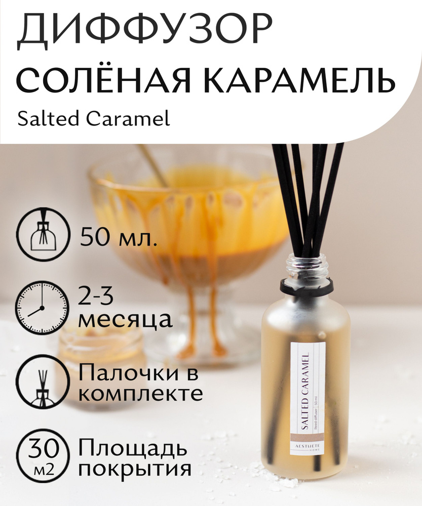 Диффузор для дома "Соленая Карамель" Salted Caramel 50 мл. #1