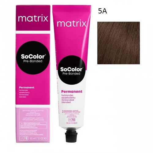 Крем краска MATRIX SoColor Pre-Bonded 5A, 90 мл #1