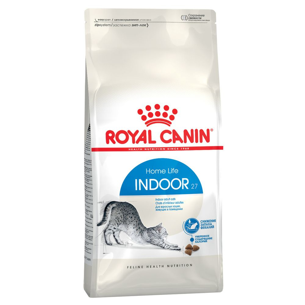 Сухой корм для кошек Royal Canin Indoor 27 для ослабления запаха фекалий, с птицей, 4кг  #1