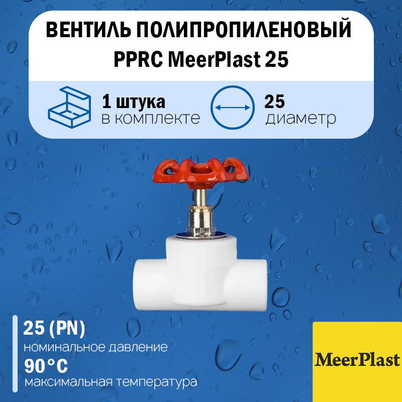 Вентиль полипропиленовый PP-RC MeerPlast Ду25 (1 шт.) #1