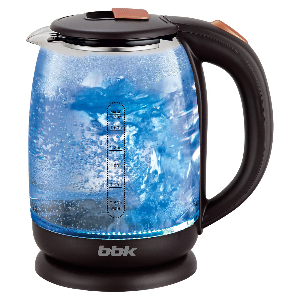 BBK Электрический чайник EK1727G, черный, прозрачный #1