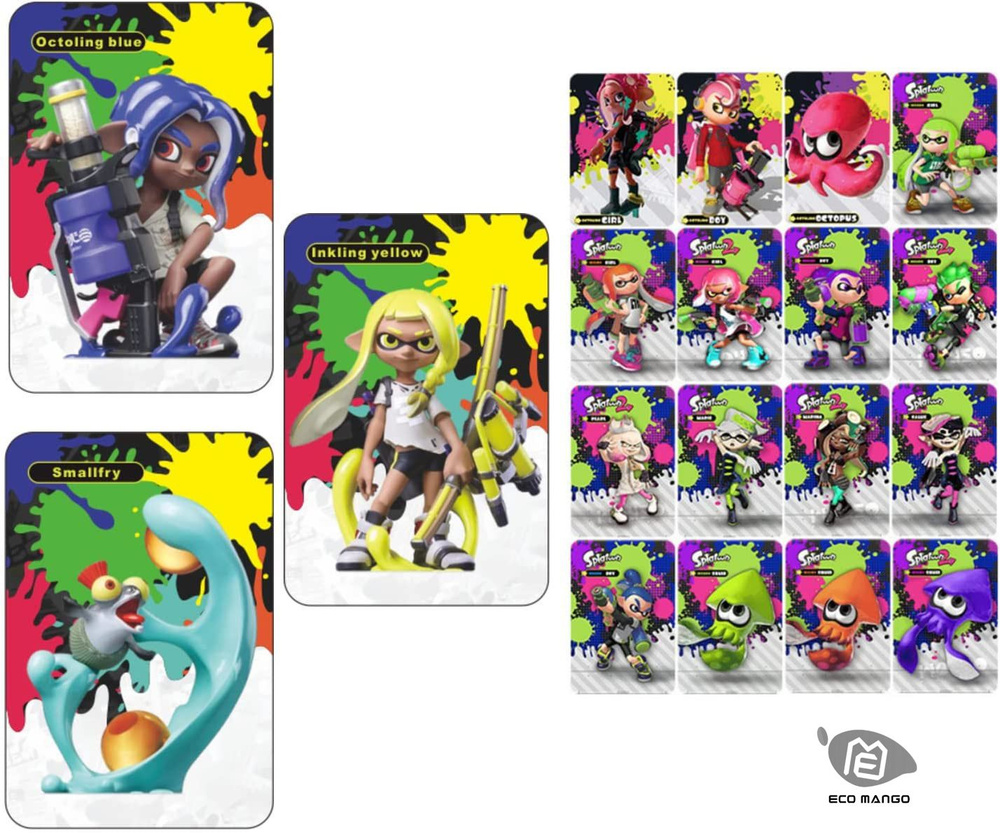 20 PCS Amiibo NFC карты для Switch Splatoon Серийная игра #1