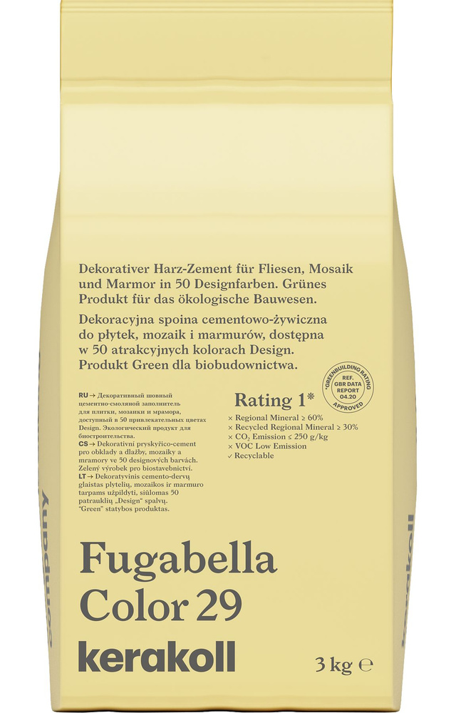 Затирка Kerakoll Fugabella Color, 29 (Ванильный) 3 кг. #1