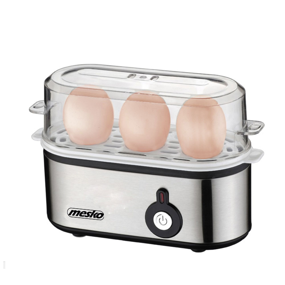 Яйцеварка электрическая на 3 яйца Mesko MS 4485 350 Вт, автовыключение, металл, серебристая / Аппарат #1