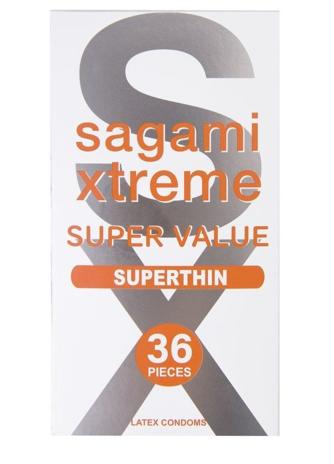 Ультратонкие презервативы Sagami Xtreme Superthin - 36 шт. #1