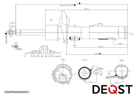 Deqst Амортизатор подвески, арт. 10SAFR0023000, 1 шт. #1