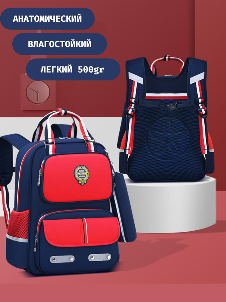 Рюкзак школьный SHARKTOYS большое отделение, светоотражающие элементы ...