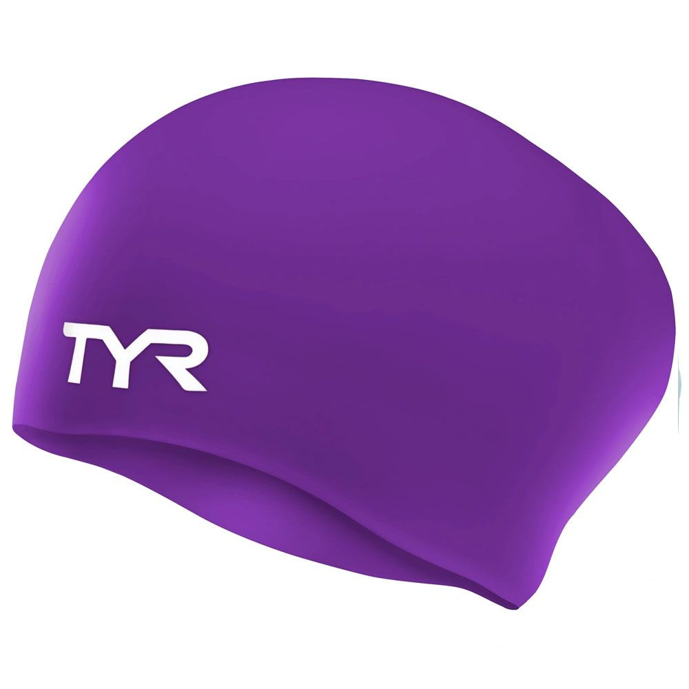 Шапочка для плавания TYR Long Hair Wrinkle-Free Silicone Cap, LCSL-510, фиолетовый  #1