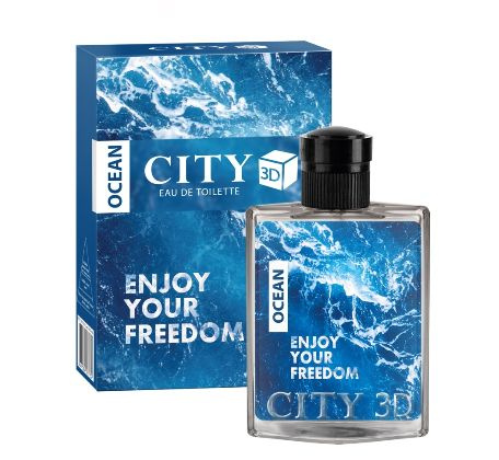 City Parfum Туалетная вода для мужчин City 3D, Ocean, 90 мл #1