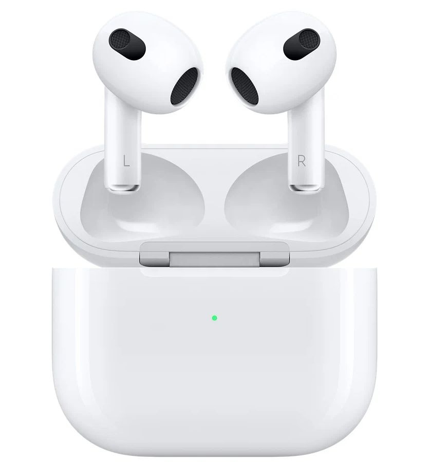 Apple Наушники беспроводные с микрофоном Apple AirPods 3, Lightning, слоновая кость  #1