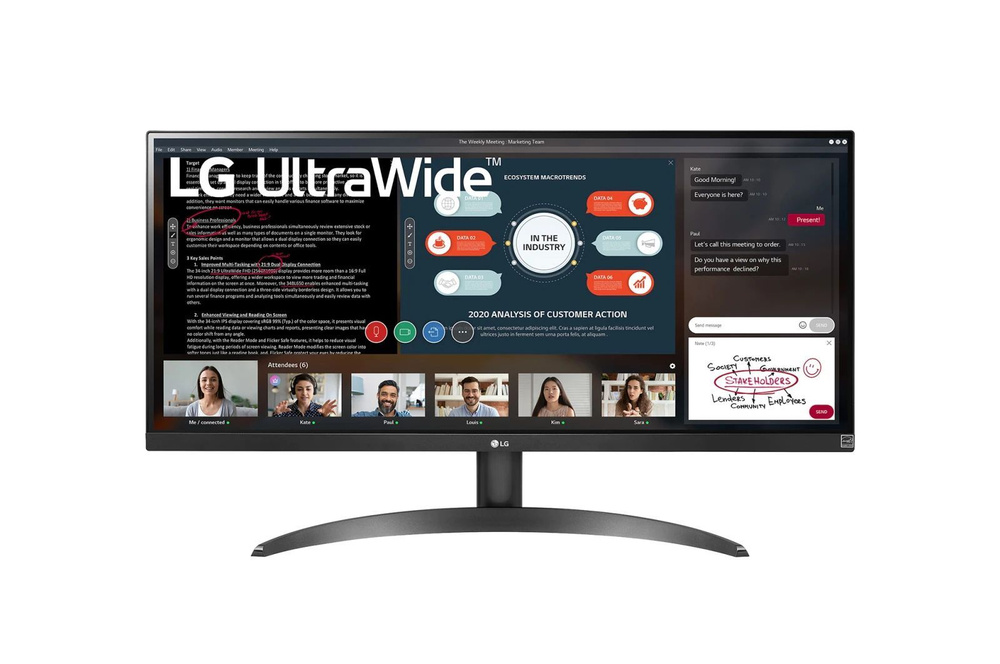 LG 29" Монитор UltraWide (29WP500-B) Full HD IPS с соотношением сторон 21: 9 и AMD FreeSync, черный  #1