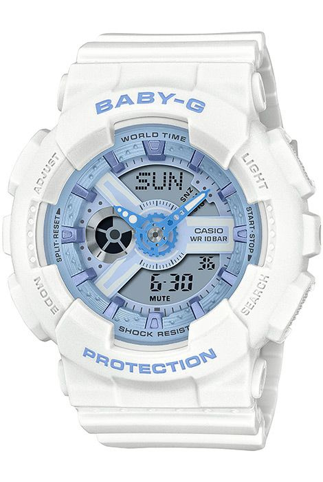 Противоударные женские наручные часы Casio Baby-G BA-110BE-7A с таймером и секундомером  #1