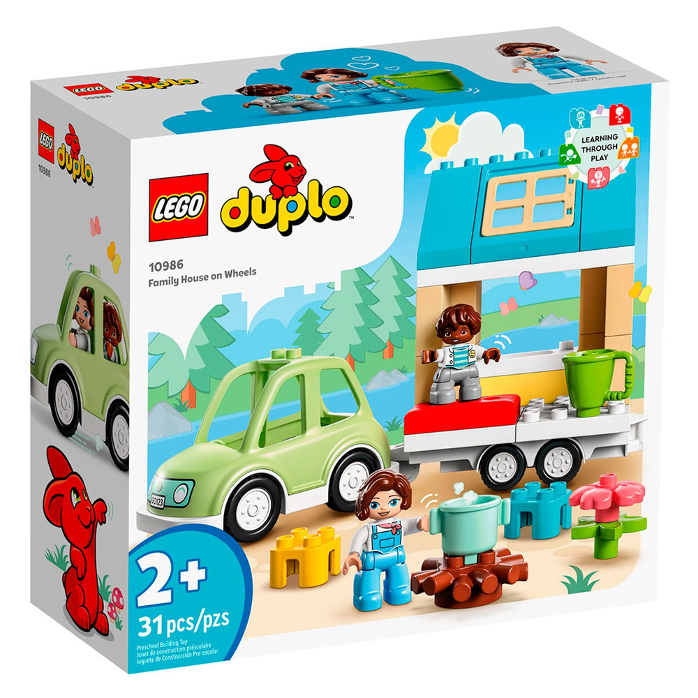 Конструктор LEGO Duplo Семейный дом на колесах, 31 деталь, 2+, 10986 -  купить с доставкой по выгодным ценам в интернет-магазине OZON (921110691)