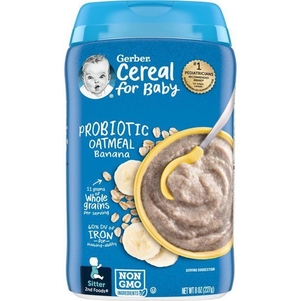 Каша овсяная Gerber Cereal for Baby с пробиотиками со вкусом банана, 227г  #1