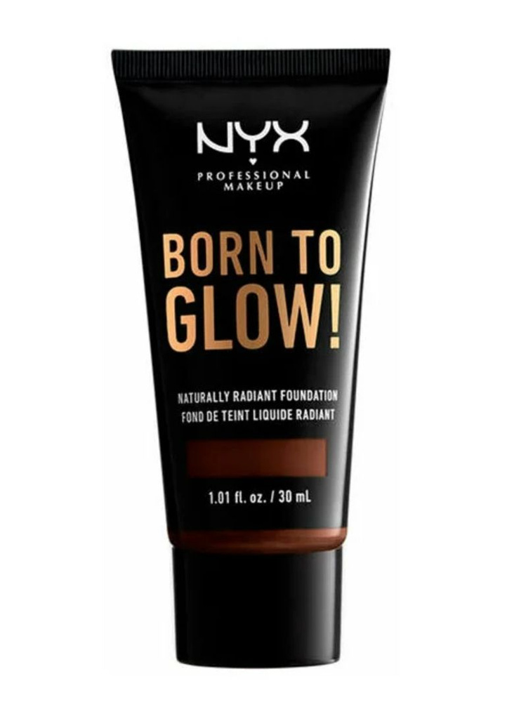 NYX professional makeup Тональный крем Born to glow!, 30 мл, оттенок: Deep Ebony  #1