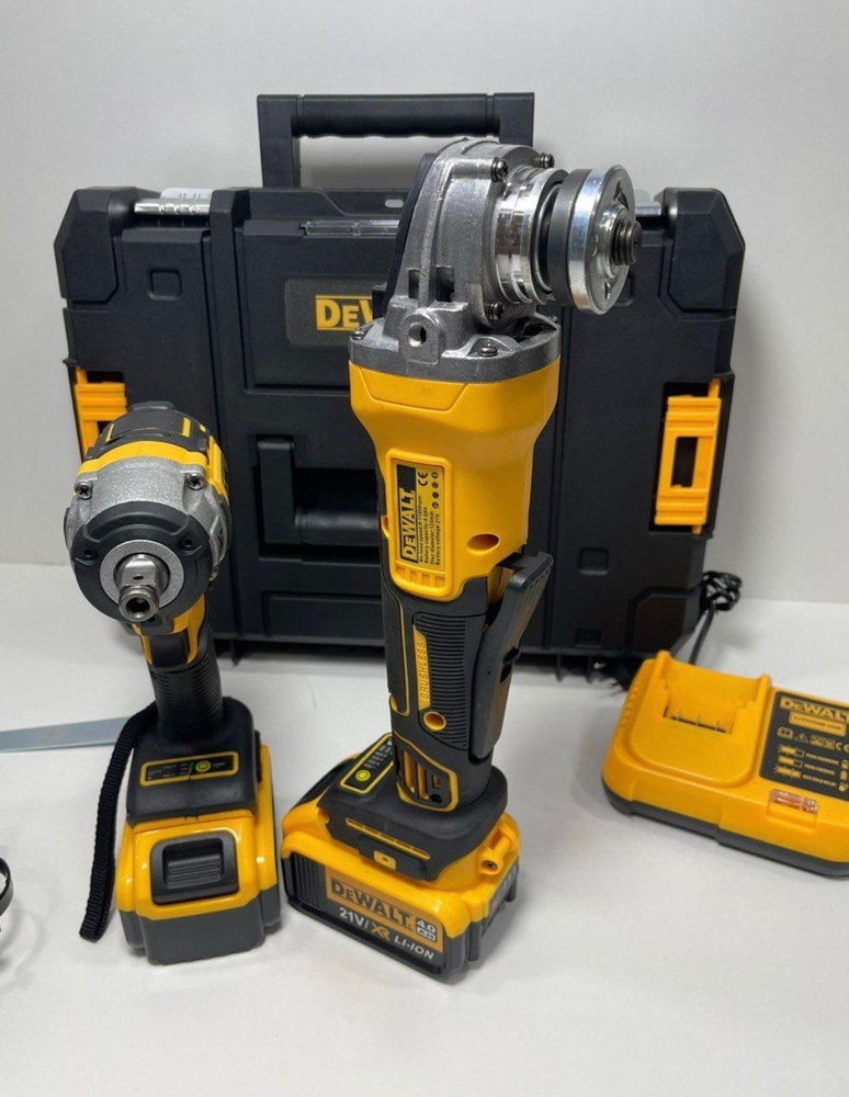 Набор инструментов DeWALT аккумуляторный гайковерт DCF880 18V(21V),ушм болгарка DCG414  #1