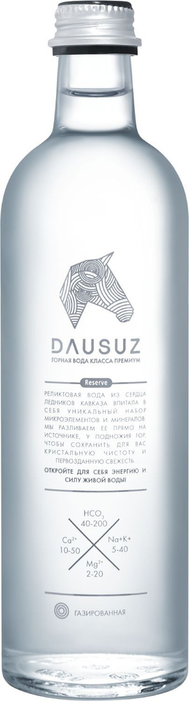 Вода минеральная питьевая Dausuz (Даусуз), газированная, 12 шт по 0,5 л, стекло  #1