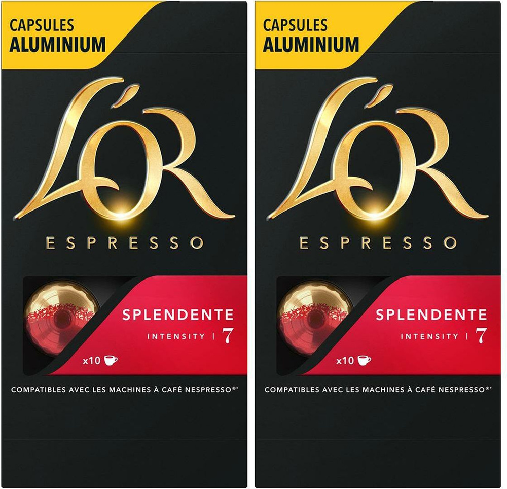 Кофе L'OR Espresso Splendente натуральный жареный молотый в капсулах 5,2 г х 10 шт, комплект: 2 упаковки #1