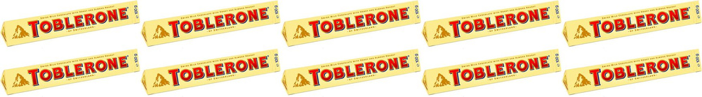 Шоколад Toblerone молочный с медом и миндальной нугой, комплект: 10 упаковок по 100 г  #1