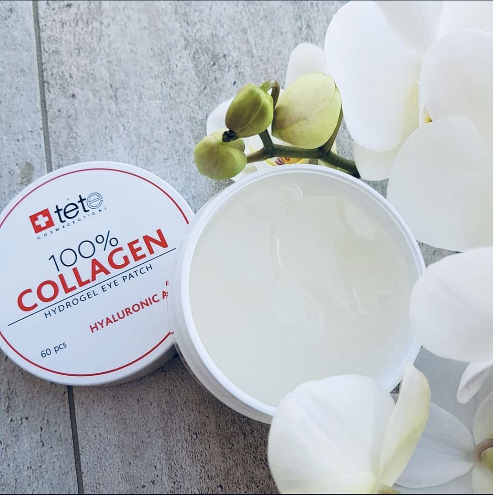 Патчи для глаз коллагеновые с гиалуроновой кислотой 100% collagen гидрогелевые 60 ШТ  #1