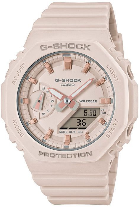 Противоударные женские наручные часы Casio G-Shock GMA-S2100-4A с подсветкой, будильником и секундомером #1