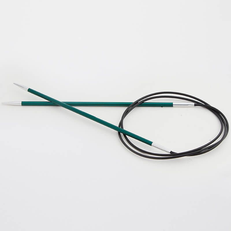 Спицы для вязания круговые Zing KnitPro 3 мм 100 см, нефритовый (47155)  #1
