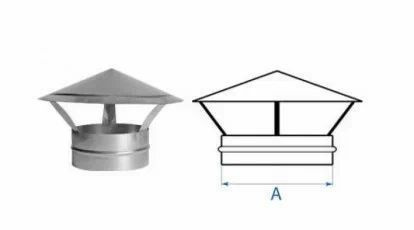 Зонт крышный, для круглых воздуховодов, D80(+) из нержавеющей стали AISI 304  #1