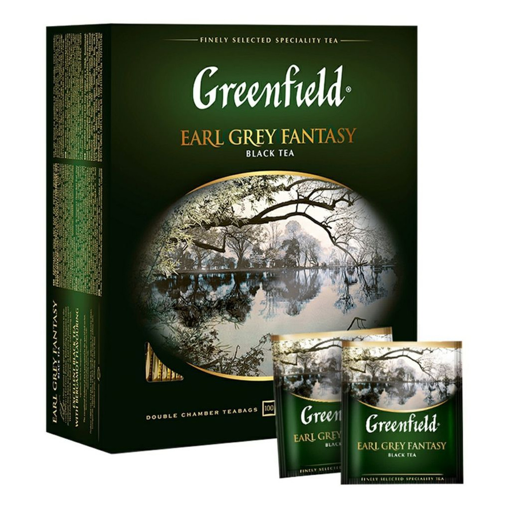 Чай черный Greenfield Earl Grey Fantasy бергамот в пакетиках 2 г х 100 шт  #1