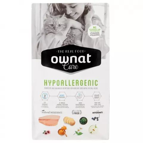 Ownat Adult Care Hypoallergenic сухой корм для взрослых кошек с рыбой гипоаллергенный, 1,5 кг  #1