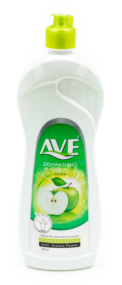 Средство для мытья посуды AVE / Авэ Dishwashing Liquid Apple гель, увлажняющее, для чувствительной кожи #1