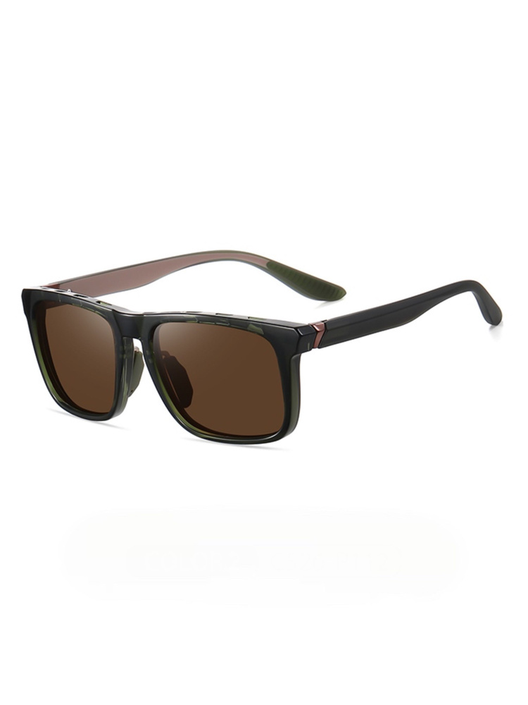 Солнцезащитные очки DORIZORI мужские на любой тип лица TR7526 Brown модель 12 цвет 2  #1