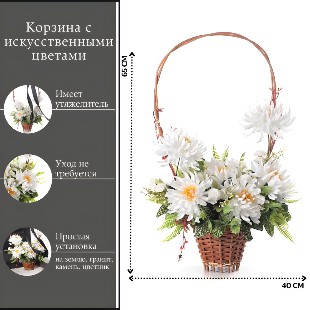 Искусственные цветы на кладбище, композиция из искусственных цветов в ...