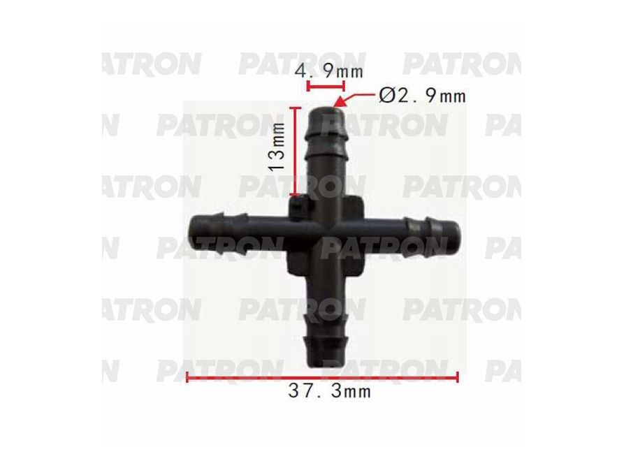 Тройник пластмассовый Крестообразный 5x5x5x5 P37-0828 PATRON #1