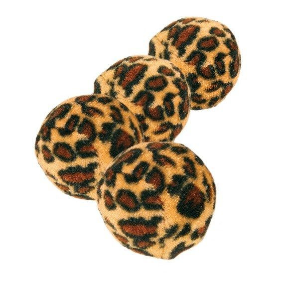 Леопардовые мячи 3,5см х 4шт набор, Trixie 4109 #1