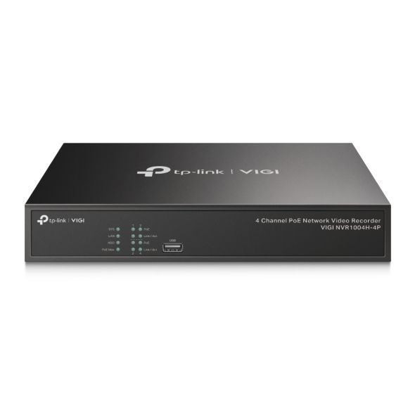 Видеорегистратор TP-Link, 4-канальный сетевой видеорегистратор с поддержкой PoE+ (VIGI NVR1004H-4P)  #1