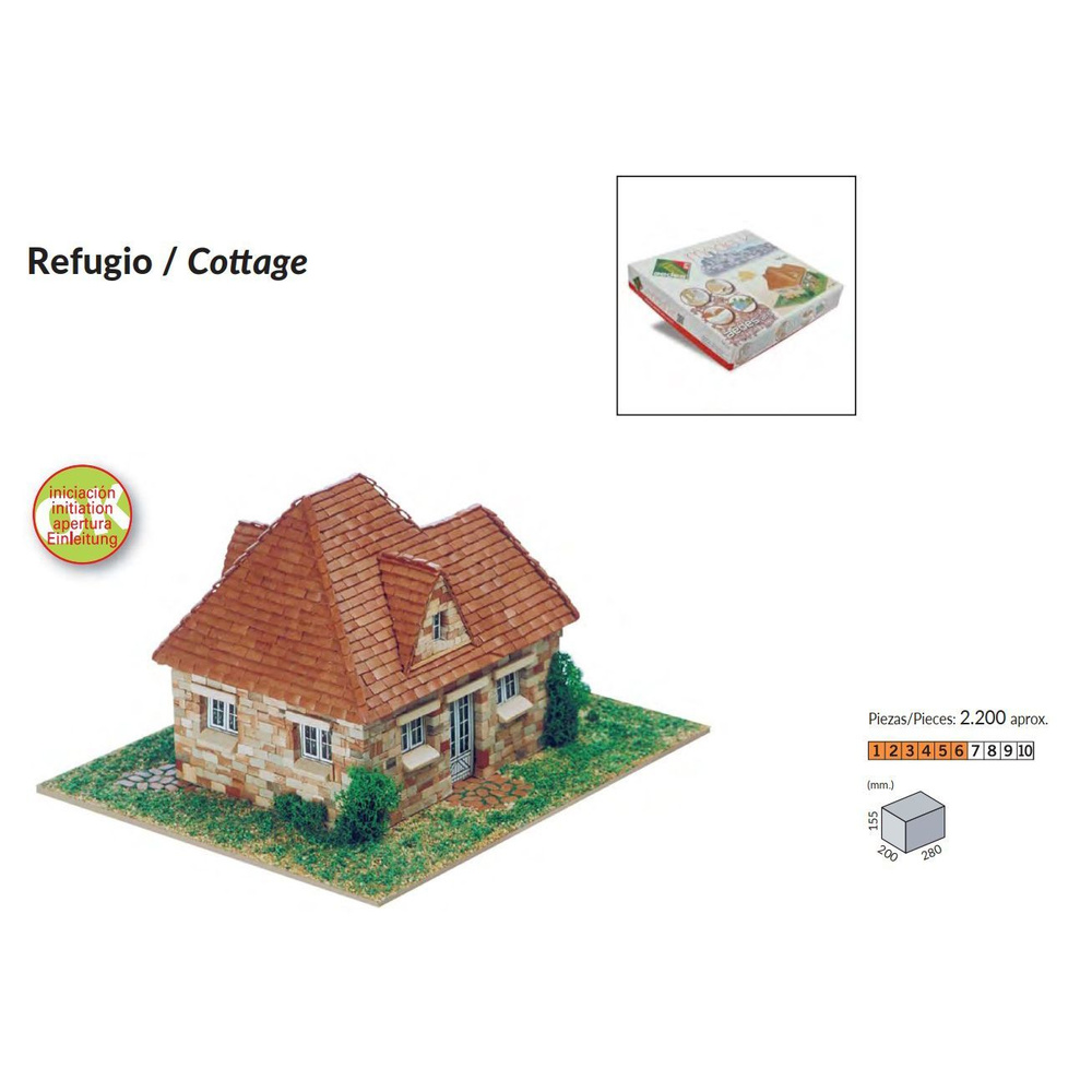 Большой сельский дом, 280х200х155, 2200 деталей, сложность 6/10, керамический конструктор Aedes Ars (Испания) #1