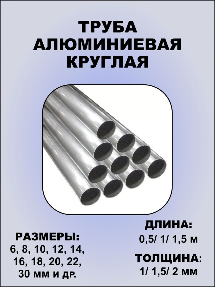 Труба алюминиевая круглая 16х1х750 мм 3 метра (4 шт по 0,75 метра) сплав АД31Т1  #1