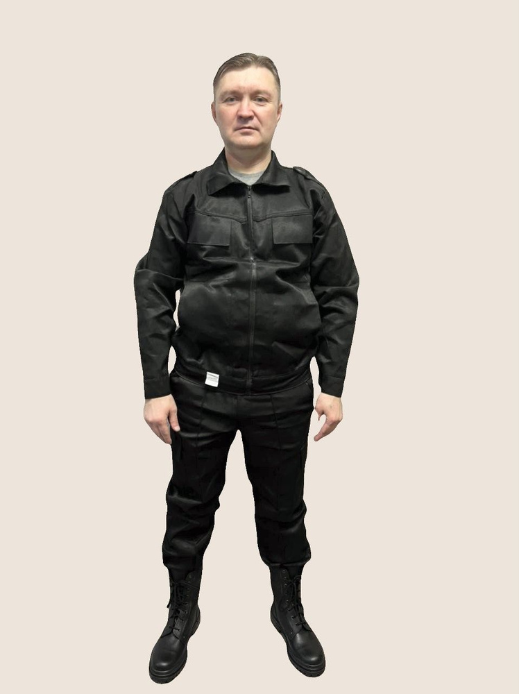 Костюм черный Охрана, Комплект костюма черный Охрана мужской  #1