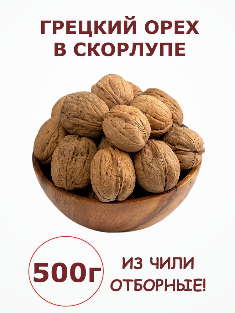 Грецкий орех в скорлупе Чили неочищенный 0.5 кг / 500 г #1