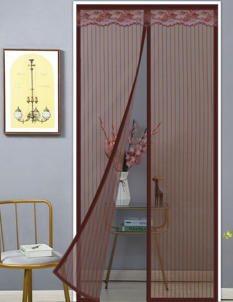 Сетка москитная на дверь на магнитах коричневая - купить с доставкой по ...