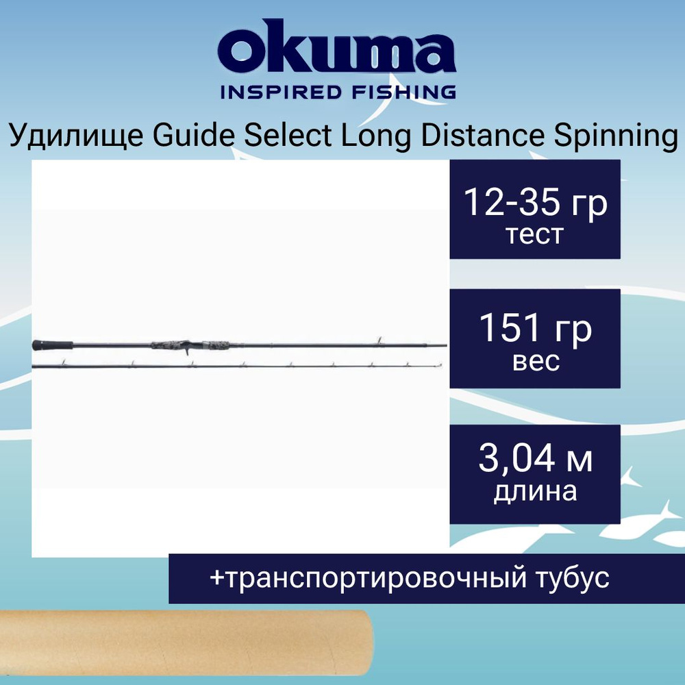 Спиннинг Okuma Guide Select Long Distance Spinning 10'0" 304cm M 12-35g 2pcs #1