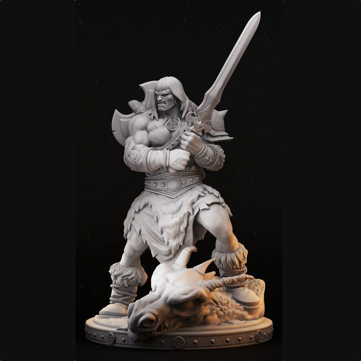 Игровая миниатюра Варвар Barbarian - Primal Collection 32mm (Primal Collection, DND, фигурка)  #1