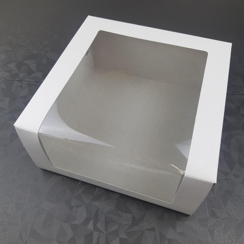 Коробка для торта с окошком 22,5х22,5х11 см #1