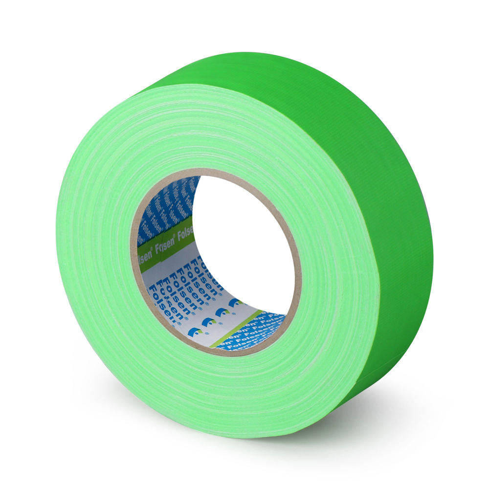 Зелёный gaffer tape флуоресцентный Folsen Premium FL 48мм х 50м. #1